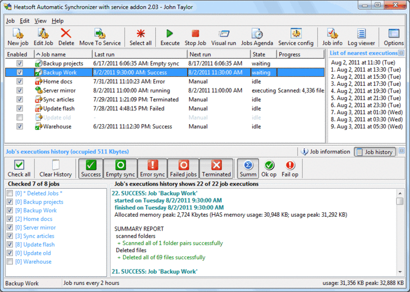 Heatsoft Automatic Synchronizer Screenshot